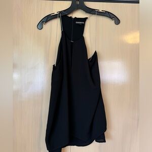 Express XS Black Tank with Chain Detail